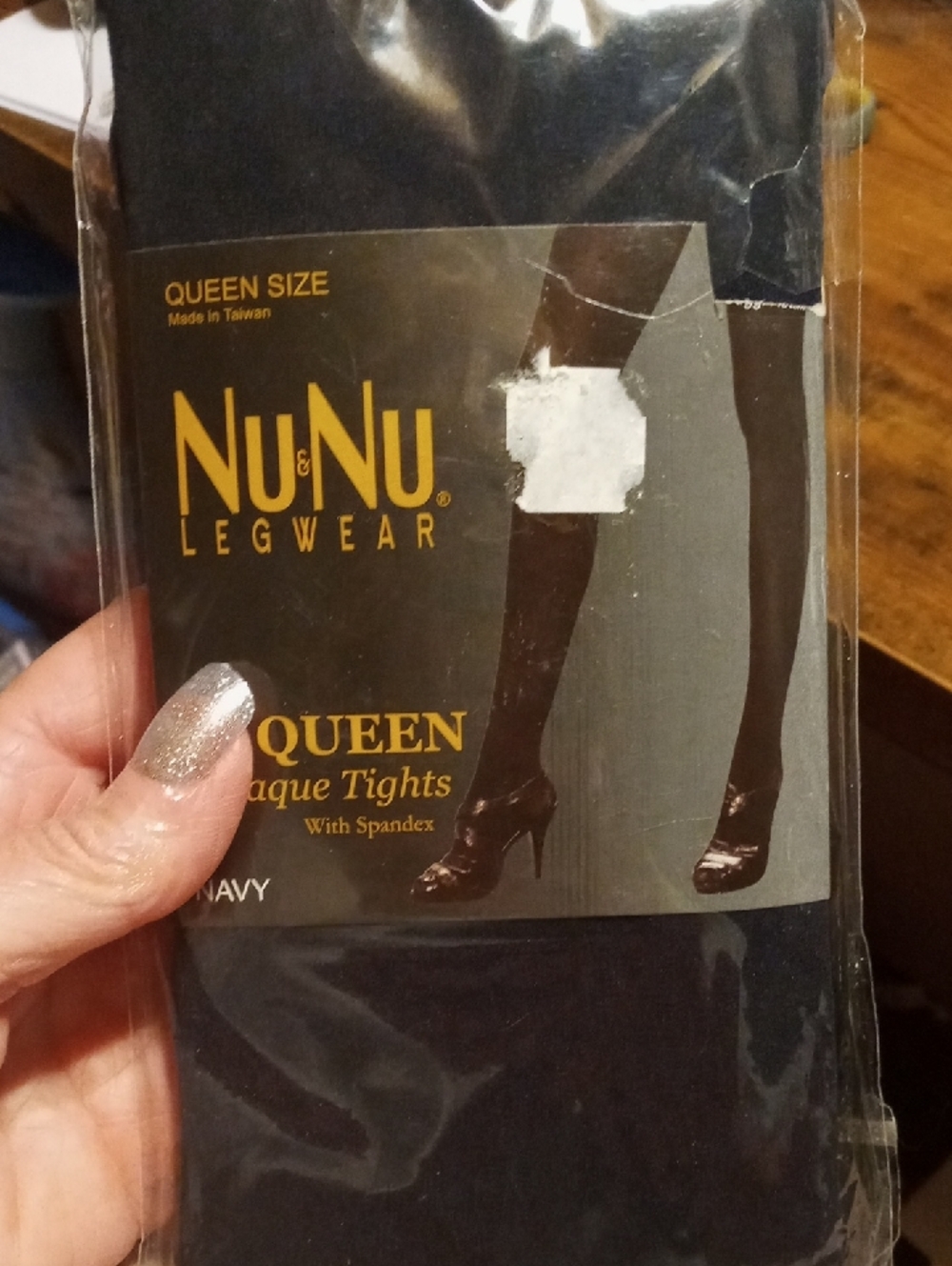 NWT Queen Opaque Tights Nu & Nu Legwear Navy Blue Tights